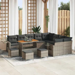 vidaXL Ensemble de canapé de jardin 13 pcs Gris 110 x 55 x 71 cm