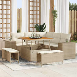 Vidaxl - Ensemble De Canapé De Jardin Avec Coussin 8 Pcs Beige, Crème