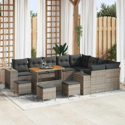 vidaXL Ensemble de canapé de jardin 13 pcs Gris 110 x 55 x 71 cm