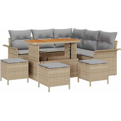 Vidaxl - Ensemble De Canapé De Jardin 9 Pcs Beige, Gris Clair