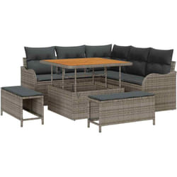 Vidaxl - Ensemble De Canapé De Jardin 8 Pcs Gris 100 X 100 X 71 Cm