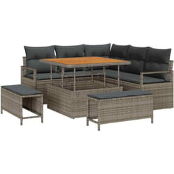 Vidaxl - Ensemble De Canapé De Jardin 8 Pcs Gris 100 X 100 X 71 Cm