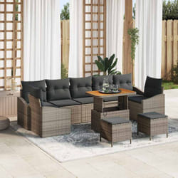 Vidaxl - Ensemble De Canapé De Jardin 10 Pcs Gris 90 X 55 X 71 Cm