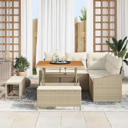Vidaxl - Ensemble De Canapé De Jardin Avec Coussin 8 Pcs Beige, Crème