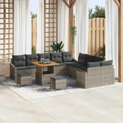 vidaXL Ensemble de canapé de jardin 13 pcs Gris clair et gris foncé