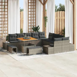 vidaXL Ensemble de canapé de jardin 13 pcs Gris clair et gris foncé