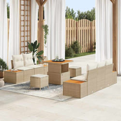 Vidaxl - Ensemble De Canapé De Jardin 8 Pcs Beige, Crème 80 X 80 X 71 Cm