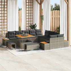 Vidaxl - Ensemble De Canapé De Jardin 13 Pcs Gris Poly Rotin