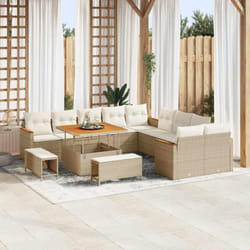 Vidaxl - Ensemble De Canapé De Jardin 13 Pcs Beige Poly Rotin