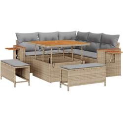 Vidaxl - Ensemble De Canapé De Jardin 8 Pcs Beige Poly Rotin