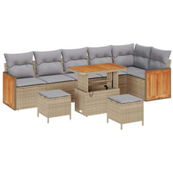 Ensemble De Canapé De Jardin 9 Pcs Beige Et Gris Clair Vidaxl