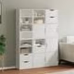 vidaXL Armoires latérales 6 pcs ODDA blanc 40x24x79 cm bois massif pin armoire buffet meuble de rangement de cuisine 3365355
