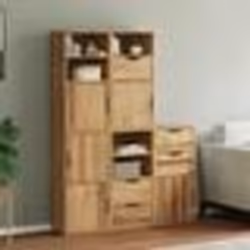 vidaXL Armoires latérales 5 pcs ODDA 40x24x79 cm bois massif pin armoire buffet meuble de rangement de cuisine meuble de