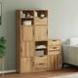 vidaXL Armoires latérales 5 pcs ODDA 40x24x79 cm bois massif pin armoire buffet meuble de rangement de cuisine meuble de