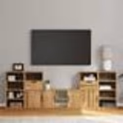 vidaXL Meubles TV 5 pcs avec rangement ODDA bois de pin massif meuble TV banc TV meuble hifi support TV buffet TV 3365370