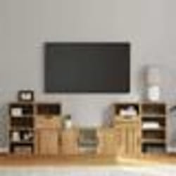 vidaXL Meubles TV 5 pcs avec rangement ODDA bois de pin massif meuble TV banc TV meuble hifi support TV buffet TV 3365370