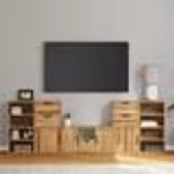 vidaXL Meubles TV 5 pcs avec rangement ODDA bois de pin massif meuble TV banc TV meuble hifi support TV buffet TV 3365376