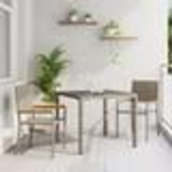 Ensemble de Salle à Manger de Jardin vidaXL 3 Pièces Gris Poly Rattan