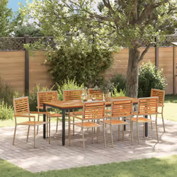 Cet ensemble de salle à manger de jardin spacieux donne une solution stylée pour les moments de détente à l'extérieur, idéal  ...