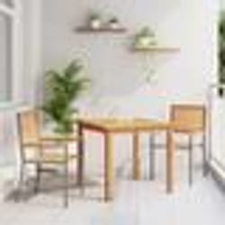 vidaXL Ensemble de salle à manger de jardin 3 pcs Gris 85 x 85 x 74 cm