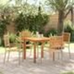 vidaXL Ensemble de salle à manger de jardin 5 pcs Beige