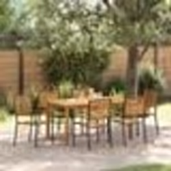vidaXL Ensemble de Salle à Manger de Jardin 7 pcs Noir