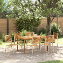 vidaXL Ensemble de salle à manger pour jardin 7 pcs Beige Poly rotin