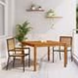 vidaXL Ensemble de salle à manger de jardin 3 pcs Noir