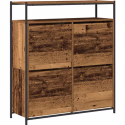Fais connaissance avec le cabinet à chaussures vidaXL, une option de rangement qui combine fonctionnalité et style rustique.  ...