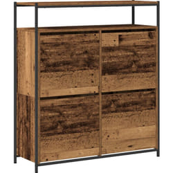 Cabinet à chaussures avec 4 tiroirs à rabat en bois ancien 100x34x112 cm Vidaxl