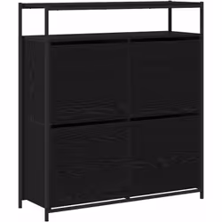 Cette armoire à chaussures en bois d'ingénierie est la solution moderne contre le fouillis de chaussures chez toi. Avec sa fo ...