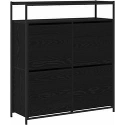 Vidaxl - Armoire à Chaussures avec stockage Chêne noir 100 x 34 x 112 cm