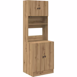 Cette armoire de cuisine en chêne artisanal allie style et praticité - pas juste pour le rangement, mais pour optimiser ton e ...