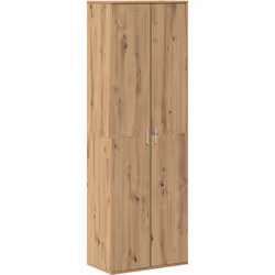 Ce buffet de rangement a un look contemporain avec sa finition chic en chêne artisan qui met en valeur le bois d'ingénierie. ...