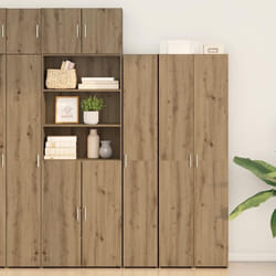 Buffet haut - vidaXL - Chêne artisan - 185 cm - Bois dingénierie - Moderne