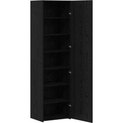 Vidaxl - Buffet en chêne noir 50x42.5x185 cm en bois reconstitué