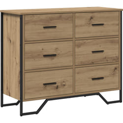 Commode Chêne artisanal 91x35.5x74.5 cm Bois reconstitué Vidaxl