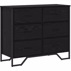 Cette commode en bois d'ingénierie allie fonctionnalité et style industriel, ajoutant une touche moderne à n'importe quel coi ...