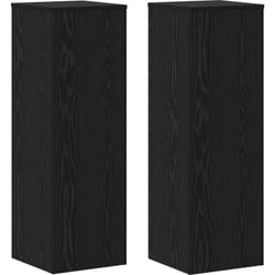 Supports de plantes - 2 pcs - Chêne noir - 33 x 33 x 100 cm - Bois reconstitué Vidaxl