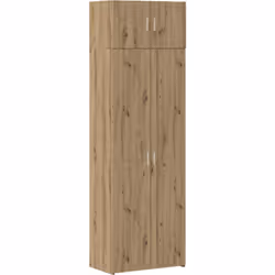 Voici le cabinet de rangement vidaXL en chêne artisan ! Il te propose beaucoup d'espace de rangement tout en apportant un jol ...
