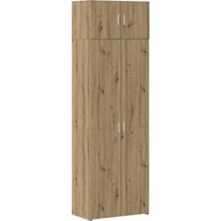 Tagère Chêne Artisan 70x42.5x225 cm Bois d'ingénierie Vidaxl