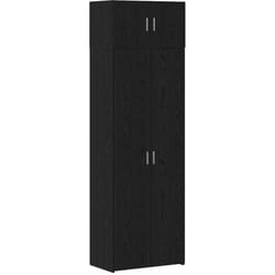 Armoire De Rangement Chêne Noir 70 X 42,5 X 225 Cm Vidaxl