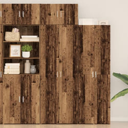 Armoire de rangement - vidaXL - Bois ancien - 70x425x225 cm - Marron - 4 portes