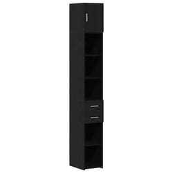 Cabinet De Rangement Slim Chêne Noir 30 X 42.5 X 225 Cm Vidaxl