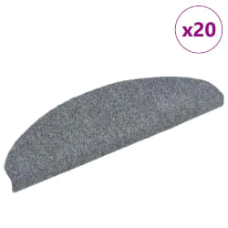vidaXL Tapis d'Escalier Autocollant - Gris Clair 20 pcs
