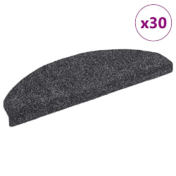 vidaXL Tapis escalier auto-adhésifs 30 pcs - Gris