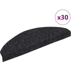 Vidaxl - Tapis d'escalier autocollant 30 pcs noir 65x21x4 cm