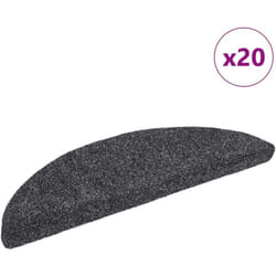 Vidaxl - Tapis d'escalier autocollant 20 pcs gris foncé 56x17x3 cm