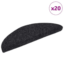 vidaXL Tapis d'escalier - Noir