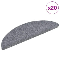 VidaXL Tapis d'Escalier Gris Clair
